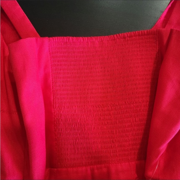 🌞NWT Banana Republic Sz6 Red Linen MIDI dress - Picture 7 of 11